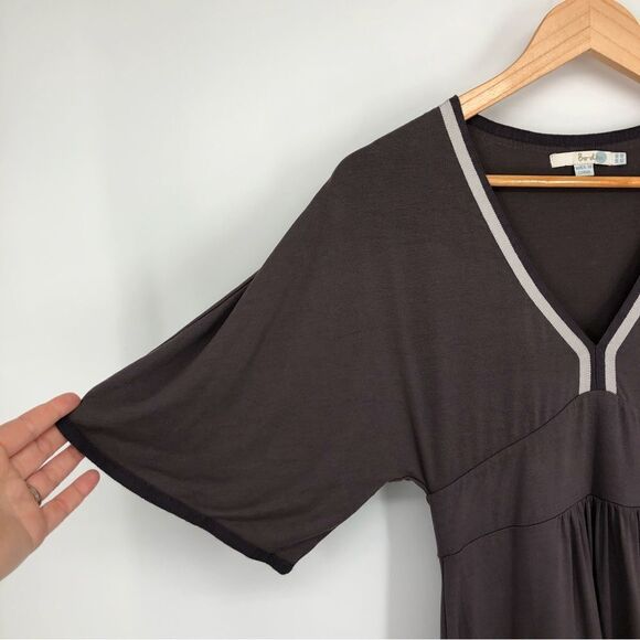 Boden Dress Womens 4 Gray Short Sleeve Jersey Knit V Neck - Picture 3 of 9